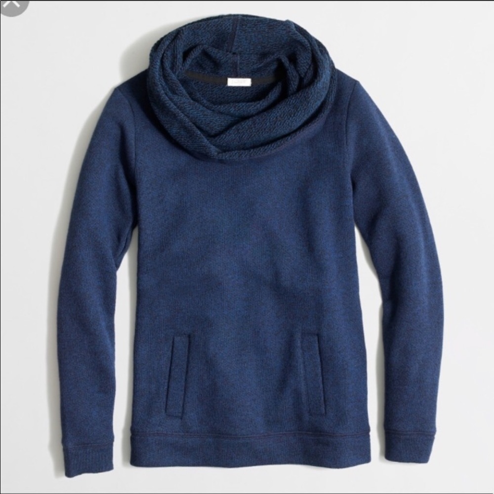 J. Crew Blue Funnelneck Sweatshirt B4923
